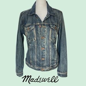 Madewell Faded Blue Vintage-Style Denim Jacket. Medium.